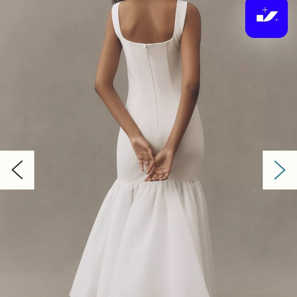 Anthropology Square Neck Trumpet Maxi Dress - image 2